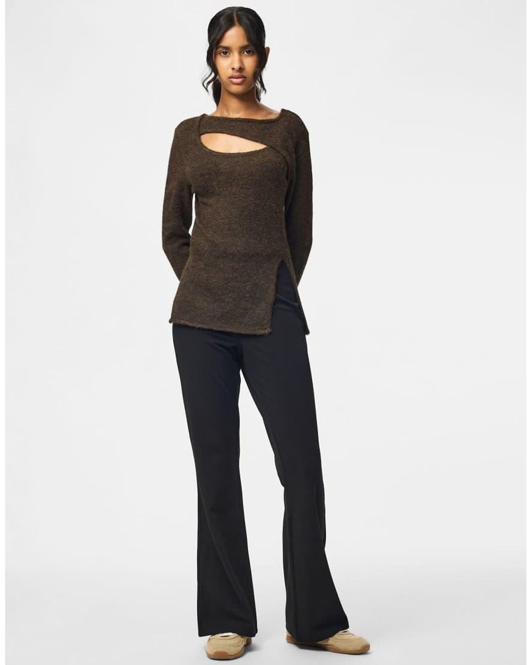 Pieces Black Knitted Pullover