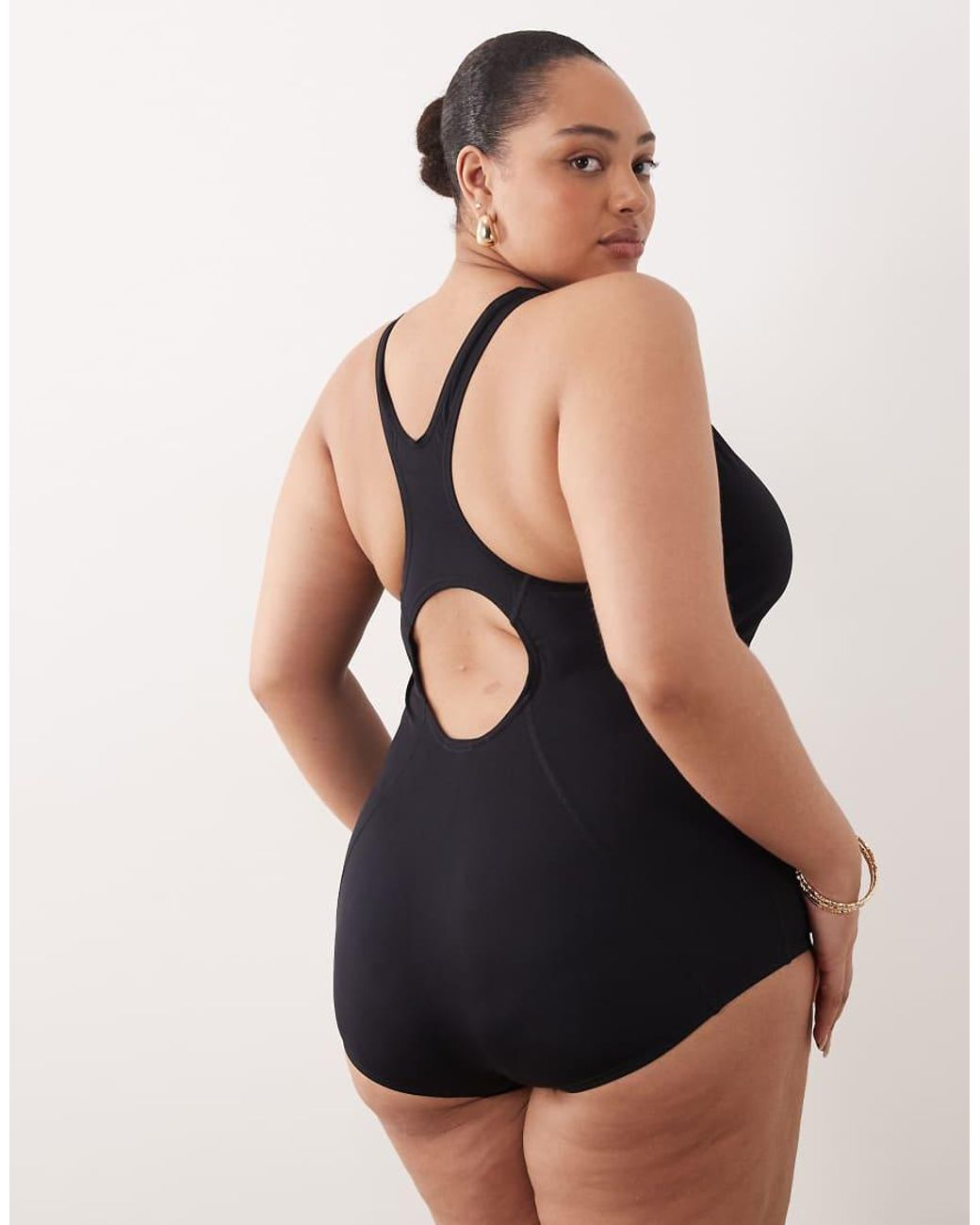 Speedo Black Plus Size Endurance+ Medalist Swimsuit