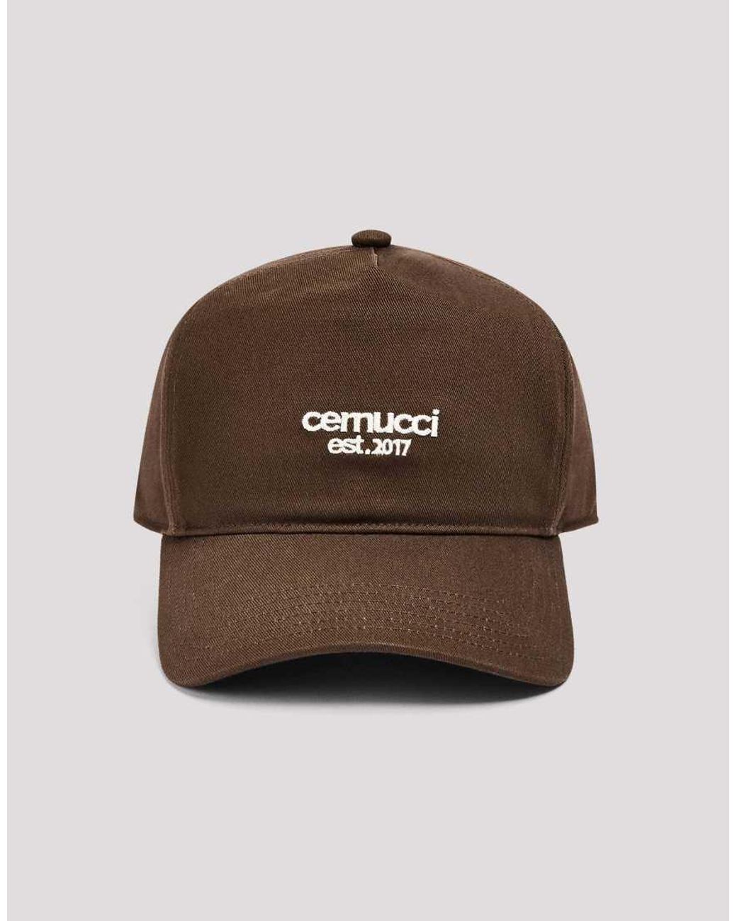 CERNUCCI Brown Micro Logo Cap for men