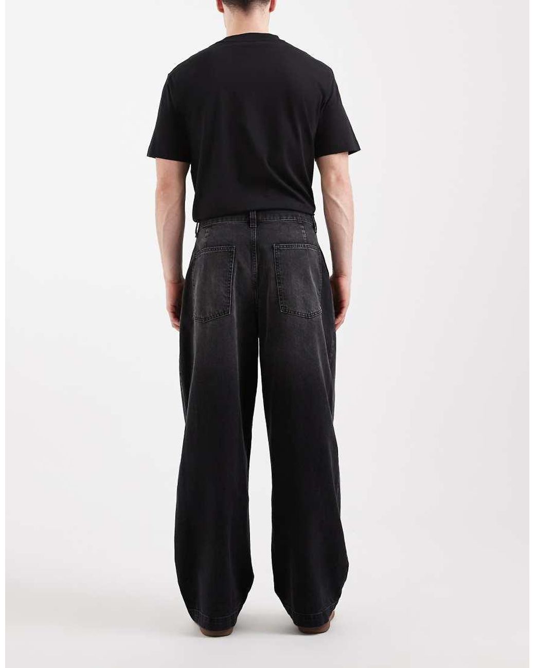 ASOS Black Barrel Jeans for men