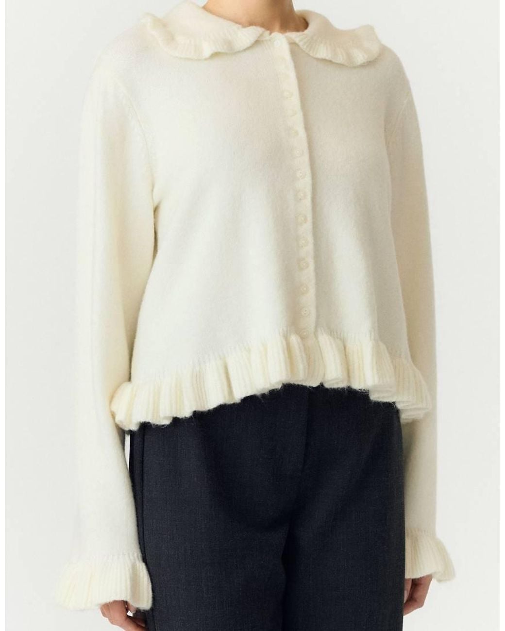Y.A.S White Knitted Cardigan