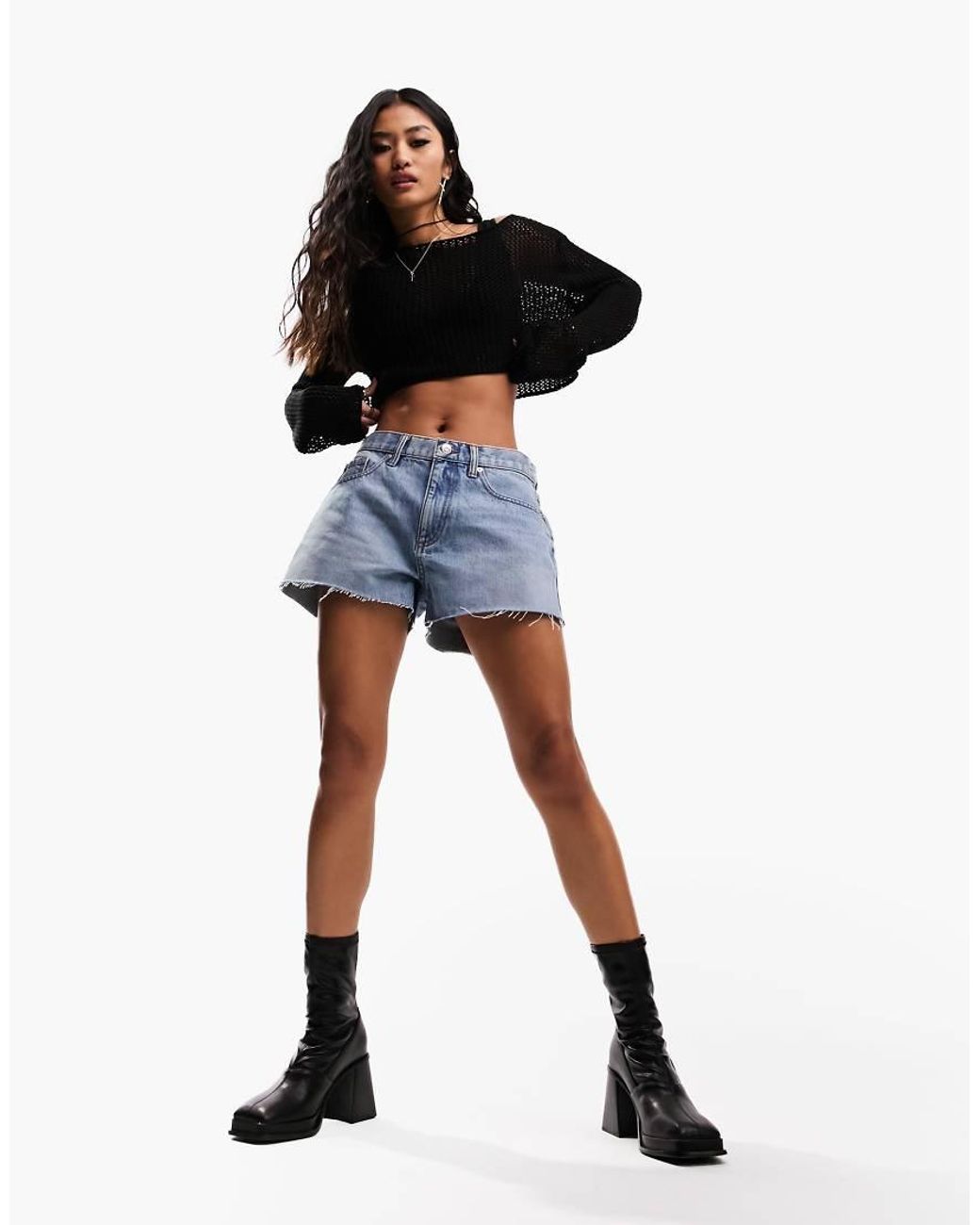 ASOS Black Denim 'relaxed' Short