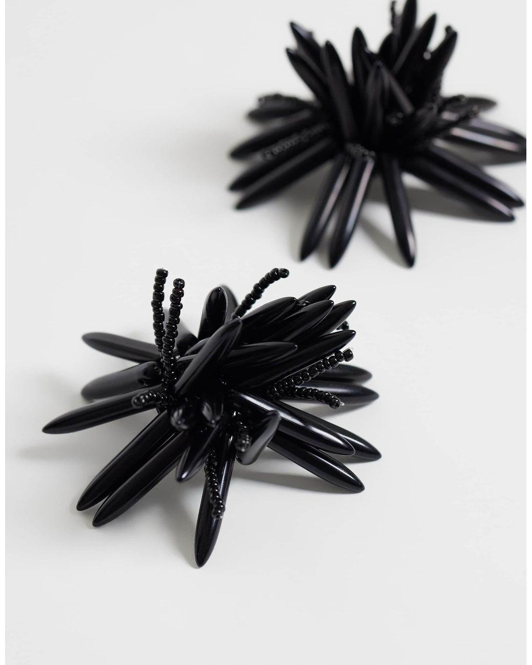ASOS Black Statement Flower Stud Earrings