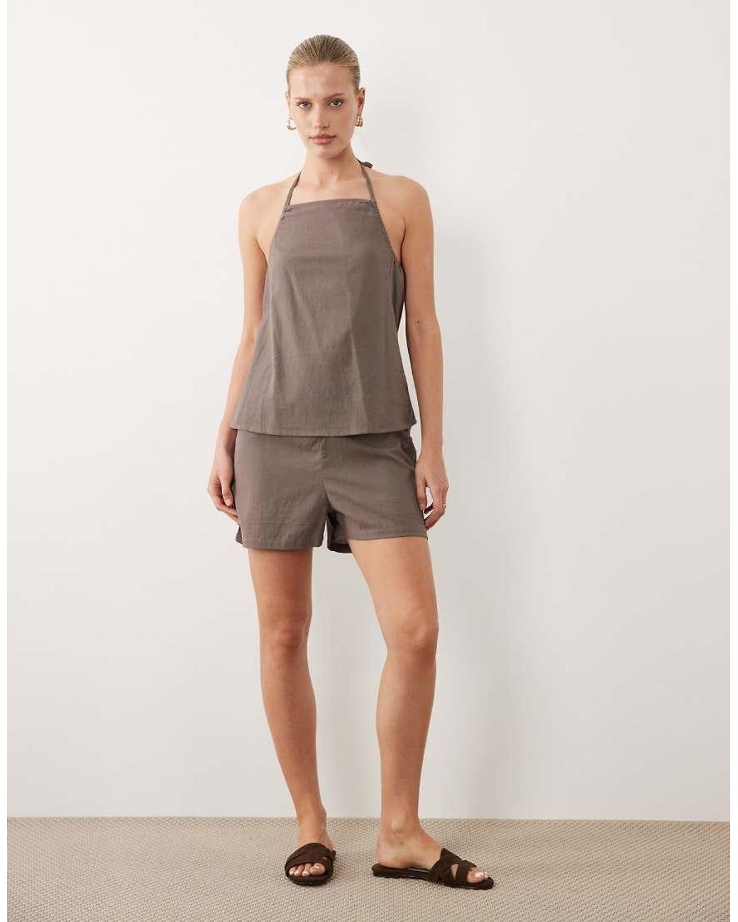 esmé studios Natural Esmee Beach Shorts Co-ord