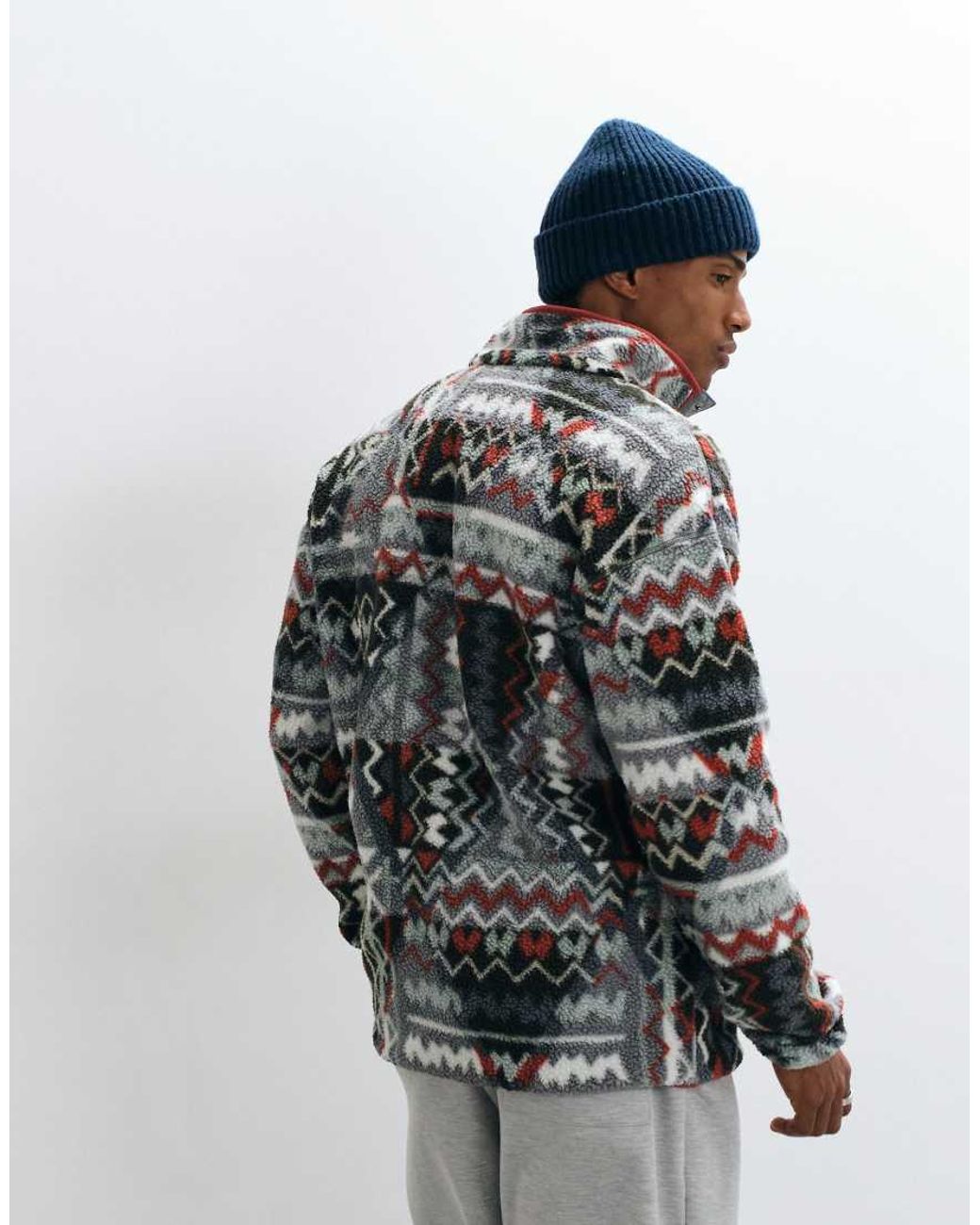 Columbia Blue Helvetia Ii Printed Half Snap Fleece for men