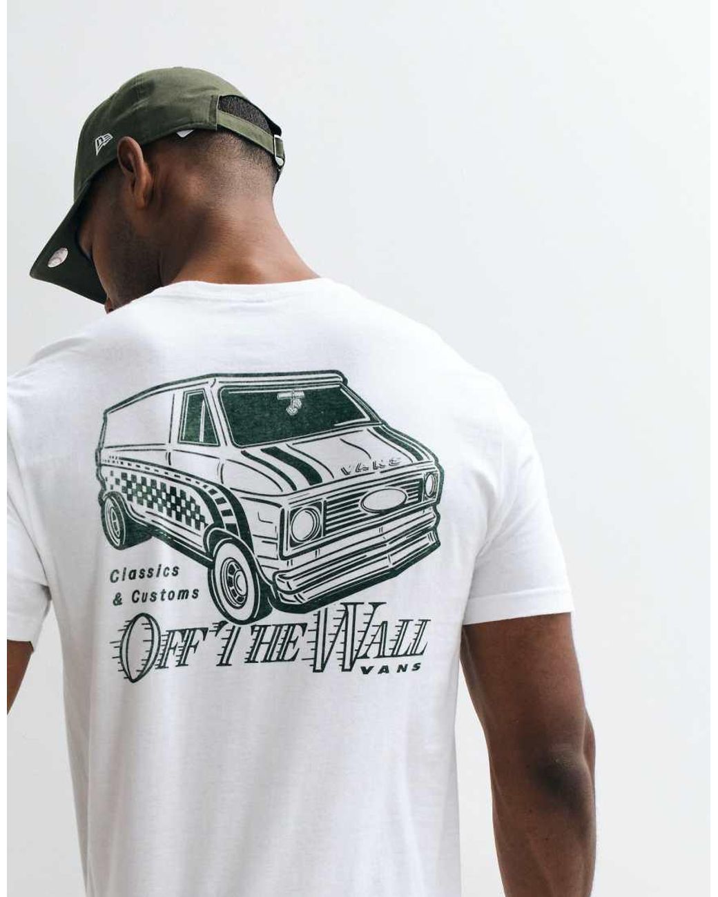 Vans White Take A Ride Short Sleeve T-Shirt for men