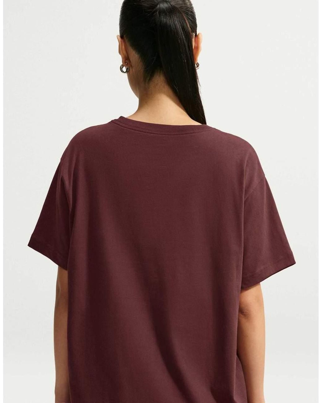Nike Red W Nsw Classic Ss Tee Oversized T-shirt