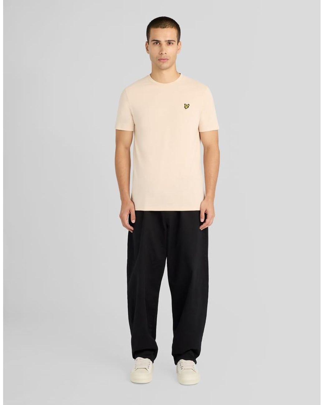 Lyle & Scott White Ss T-Shirts Plain T-Shirt for men