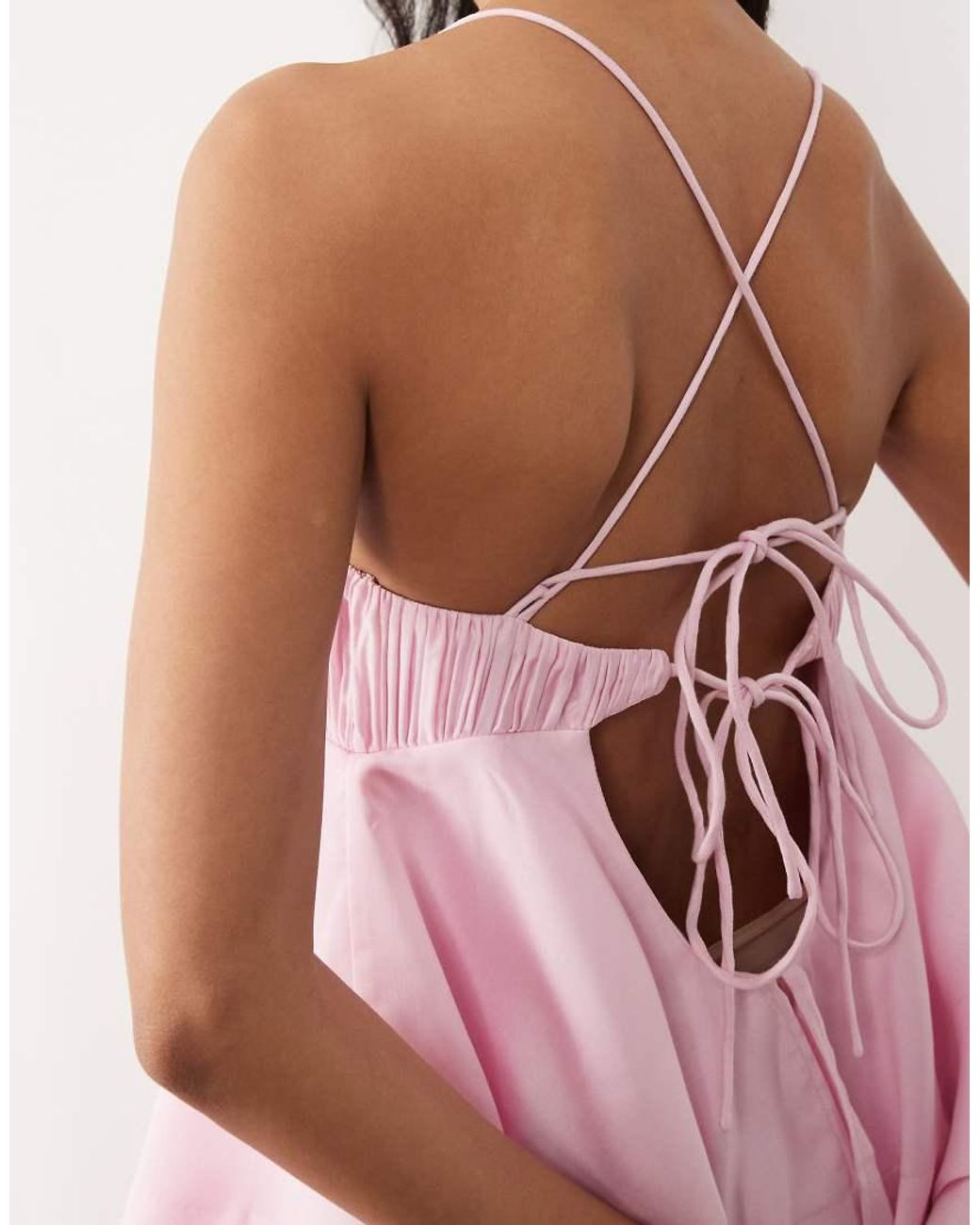 ASOS Pink Double Layer Maxi Dress
