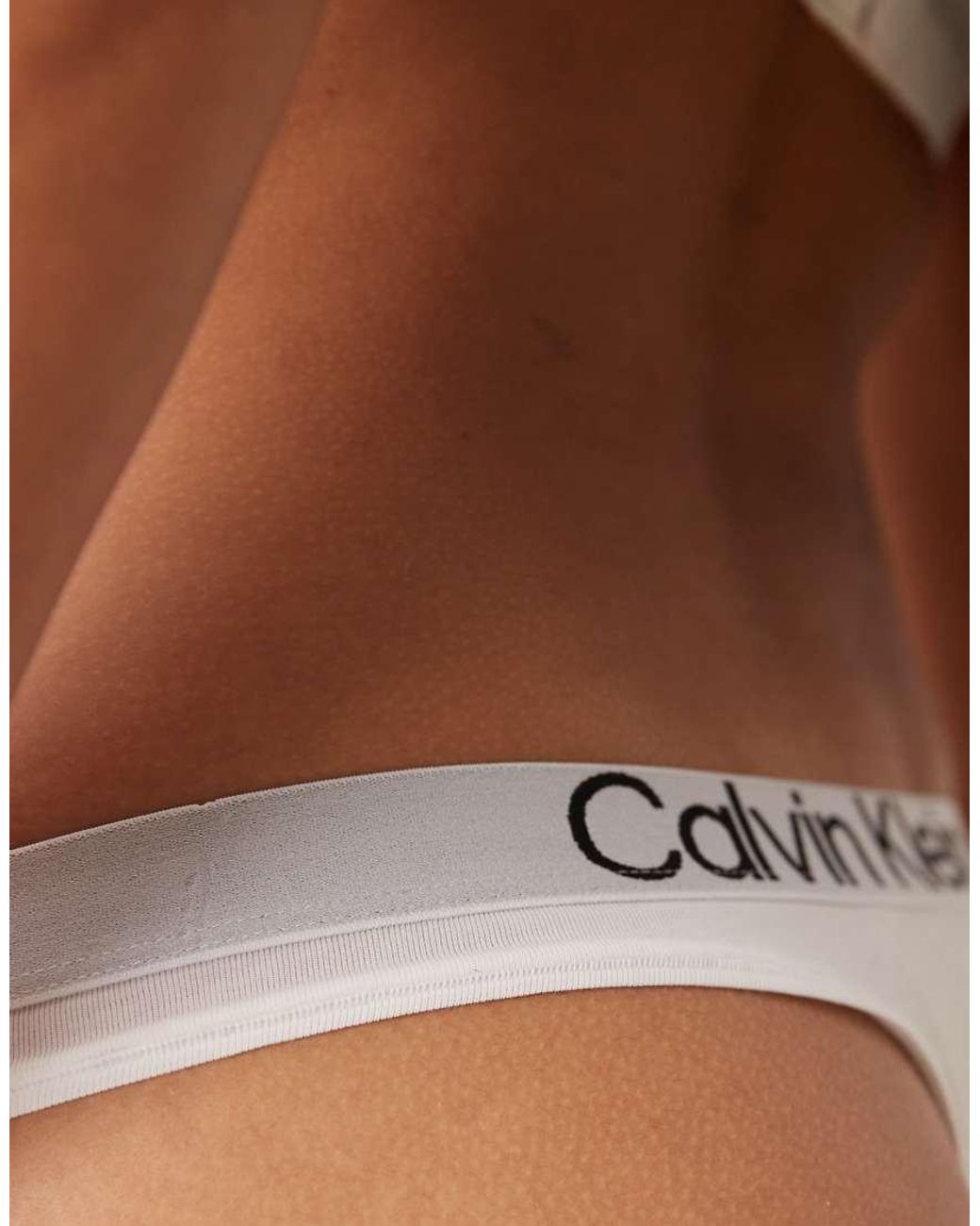 Calvin Klein White Extra Soft Cotton Thong