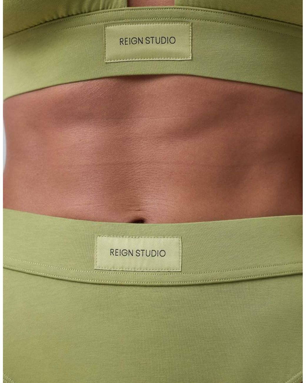 RIEN STUDIO Green High Waisted Thong