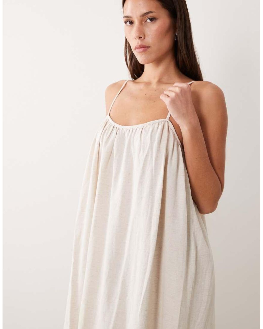 Vila Natural Linen Touch Cami Maxi Dress
