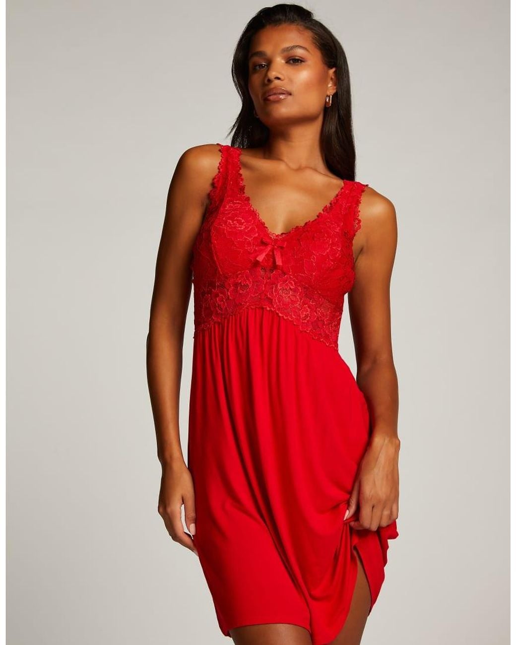 Hunkemöller Red Valentine Nora Lace Slip Dress