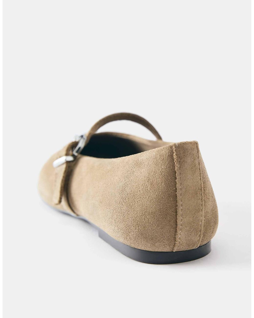 Pull&Bear White Leder-ballerinas