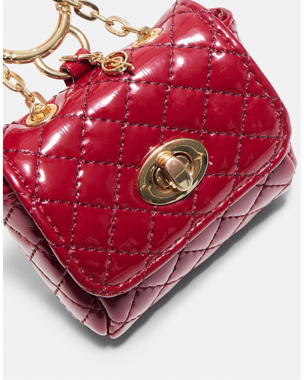 Stradivarius Red Gesteppte mini-tasche mit charm