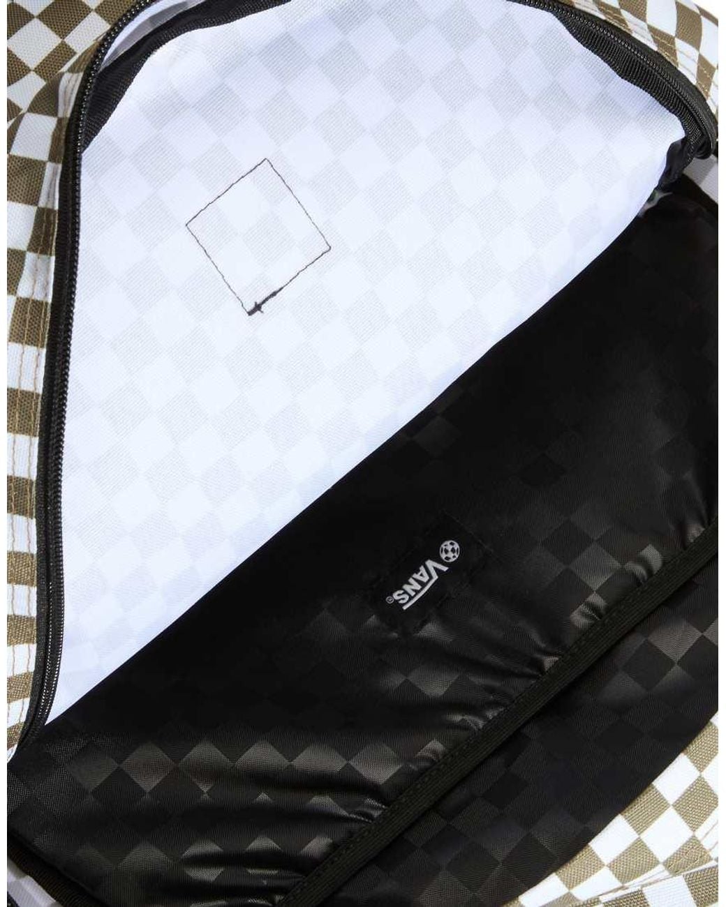 Vans White Old Skool Check Backpack
