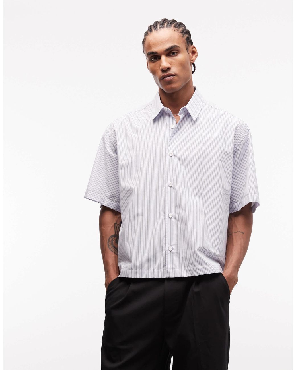 ASOS – kastiges oversize-hemd in White für Herren