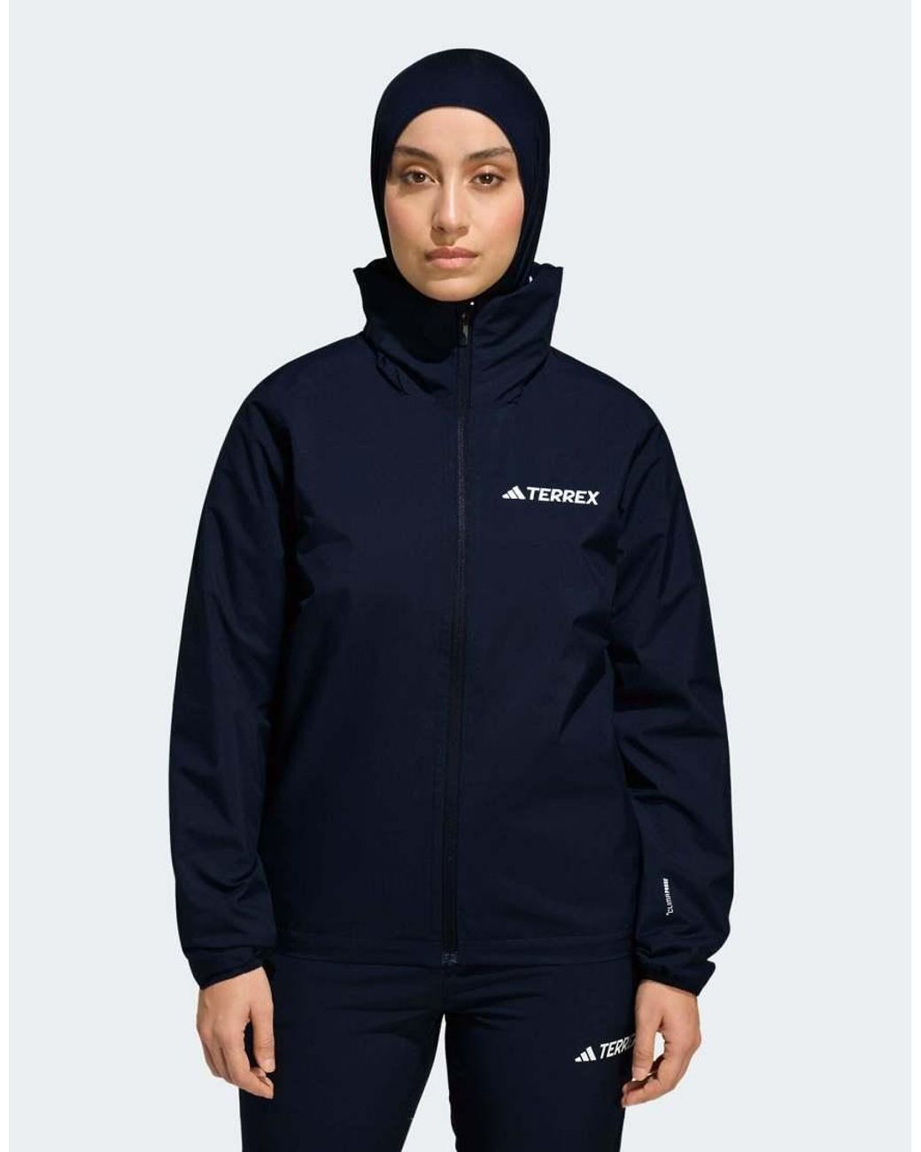 Adidas Originals Blue Multi Essentials 2L Rain Jacket