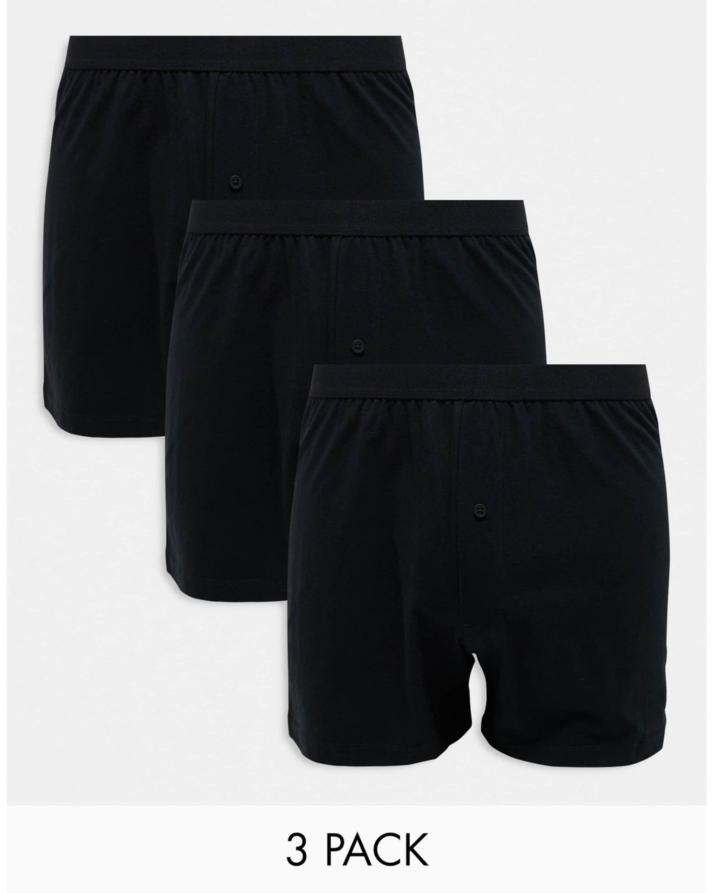 ASOS Black 3 Pack Boxers for men