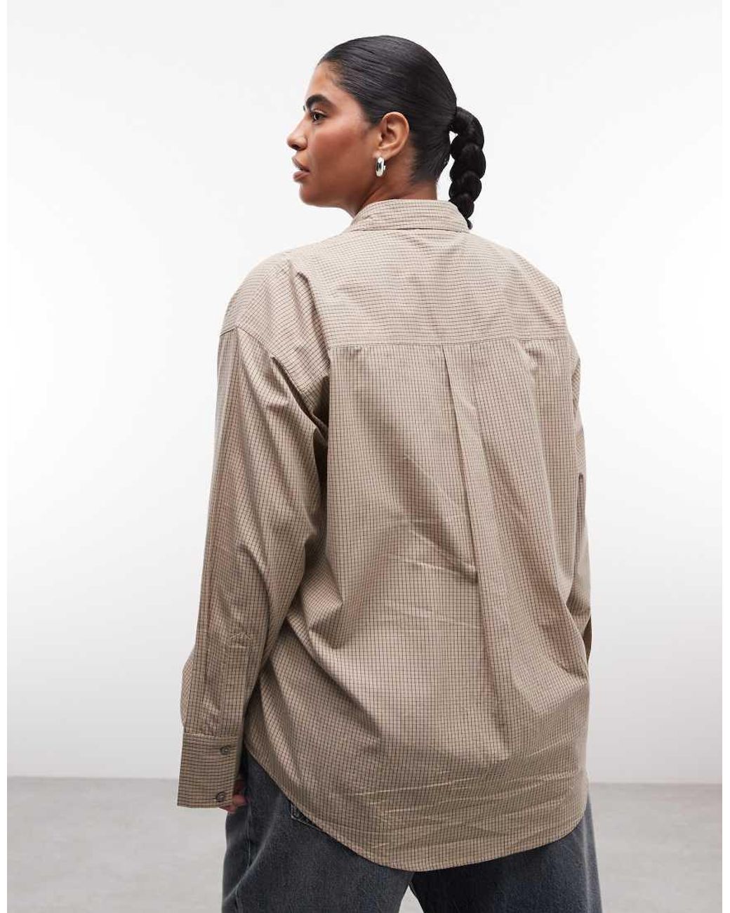 ASOS Brown Asos Design Curve Classic Cotton Shirt
