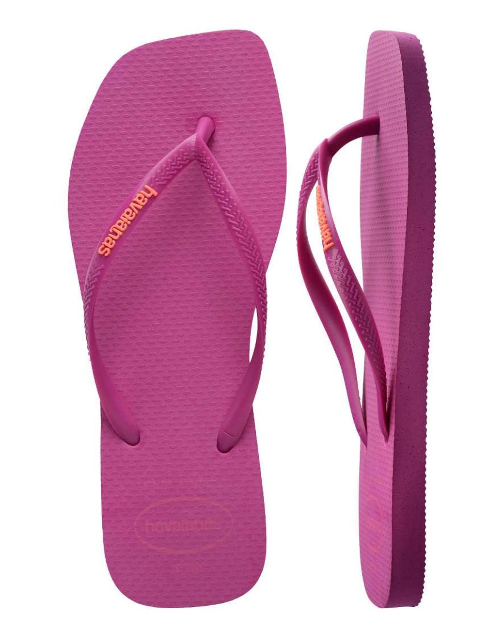 Havaianas Purple Slim Square Toe Flip Flops