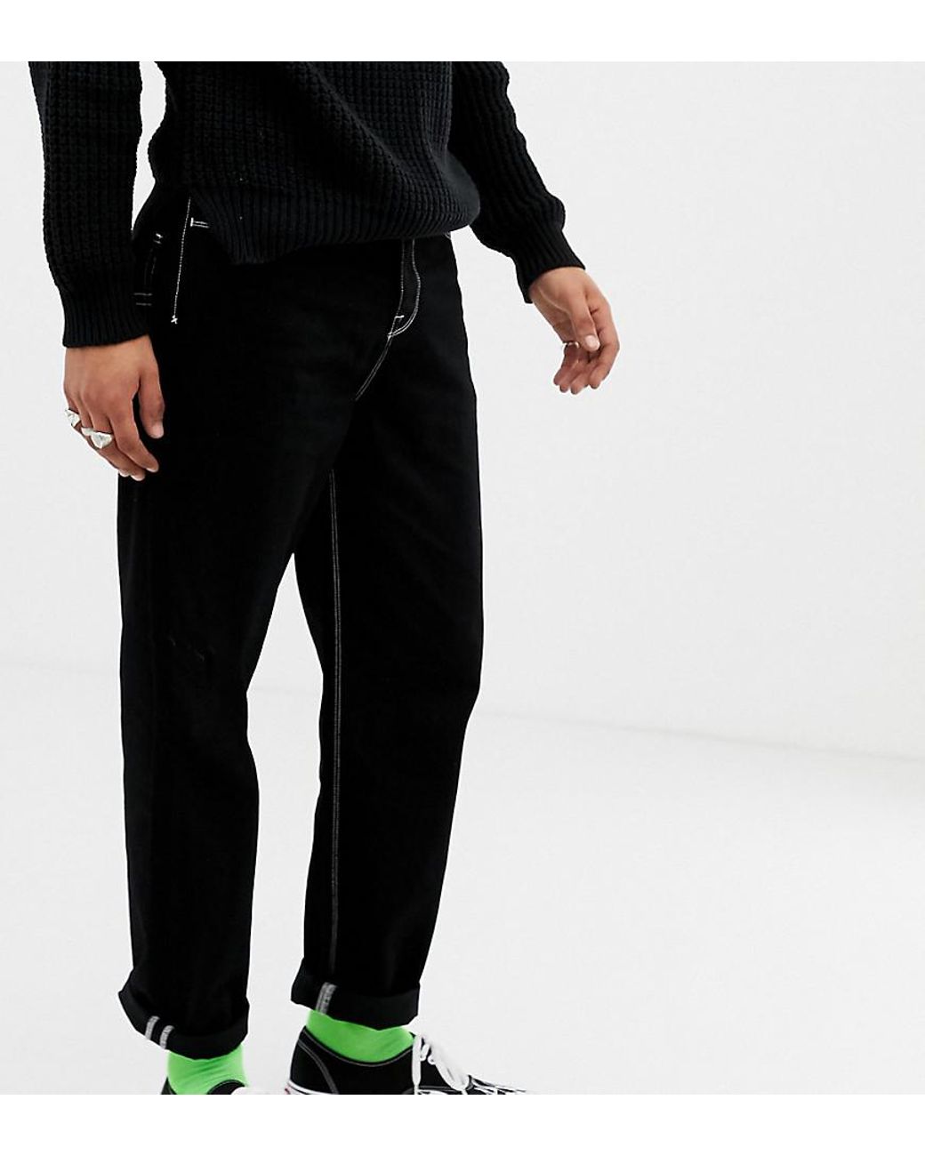 Collusion Tall X004 Skater Black Jeans 