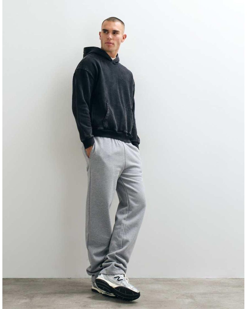 Hollister Blue Boxy Fit Hoodie for men