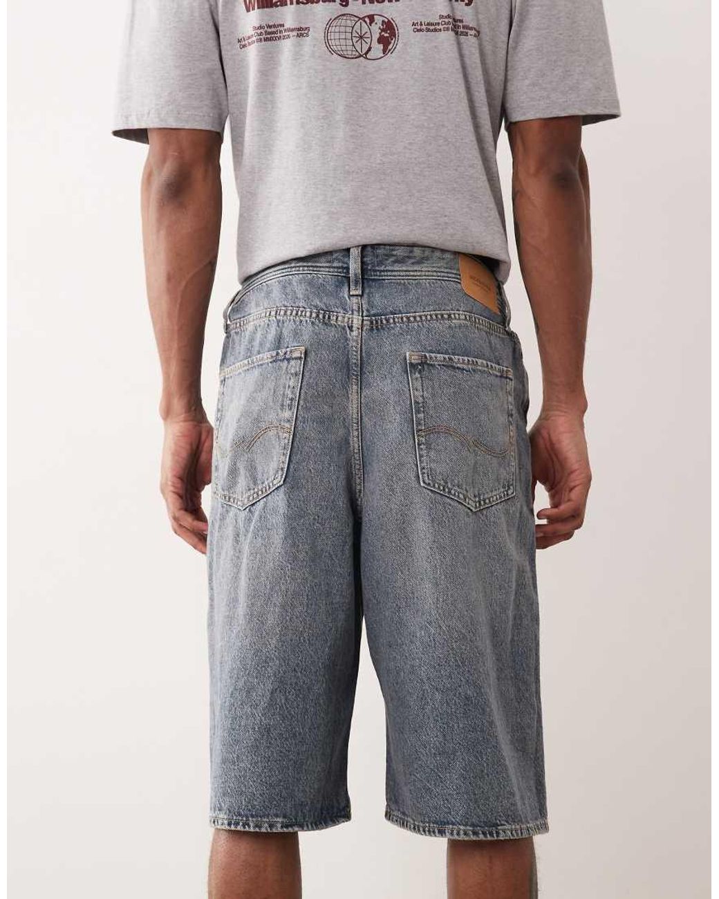 Jack & Jones Natural Ron Denim Jorts for men