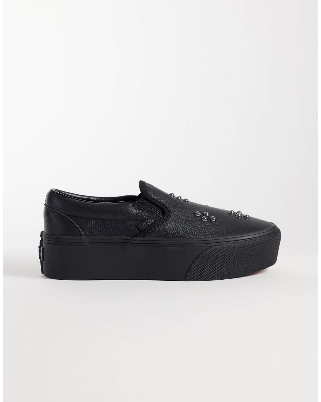 Vans Black Classic stackform slip-on mit nieten