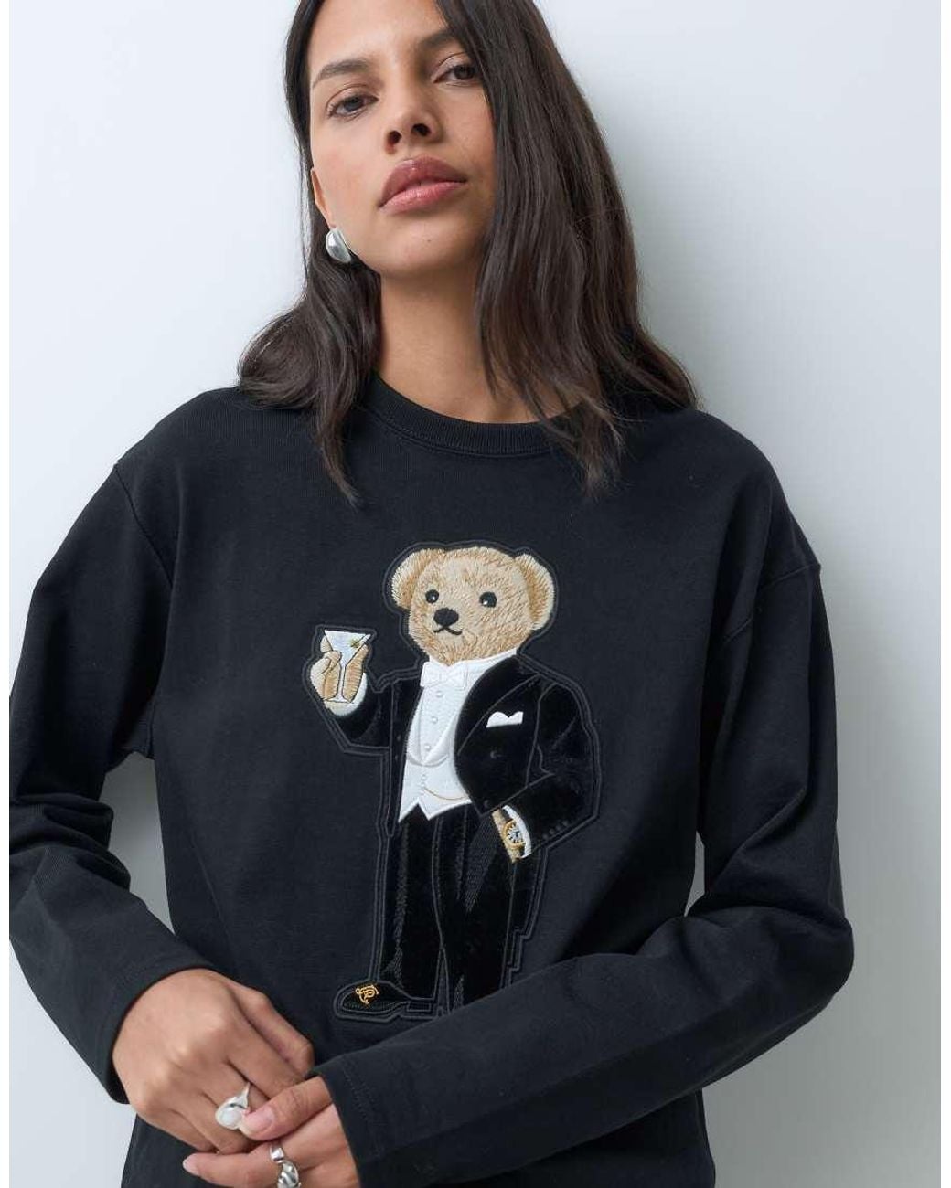Polo Ralph Lauren Blue Bear Print Long Sleeve T-shirt
