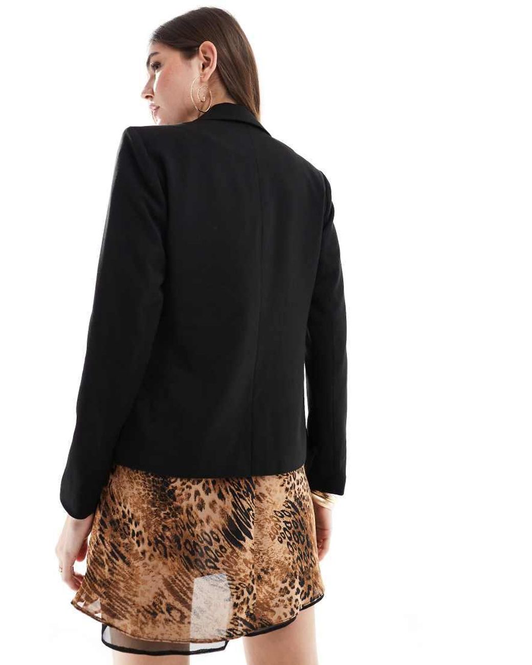 Object Black One Button Blazer