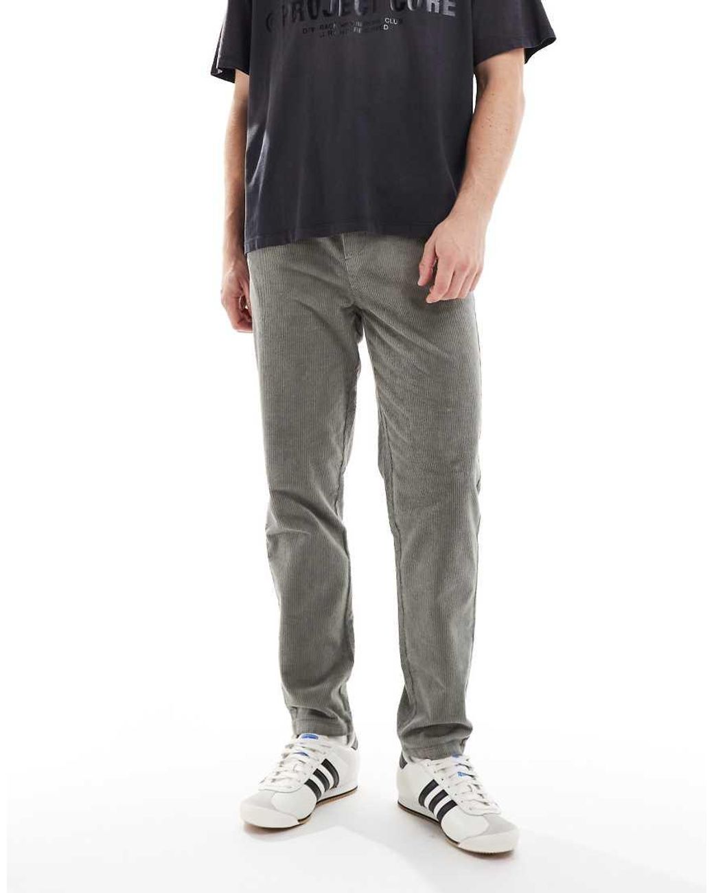 Only & Sons Black Tapered Cord Trouser for men