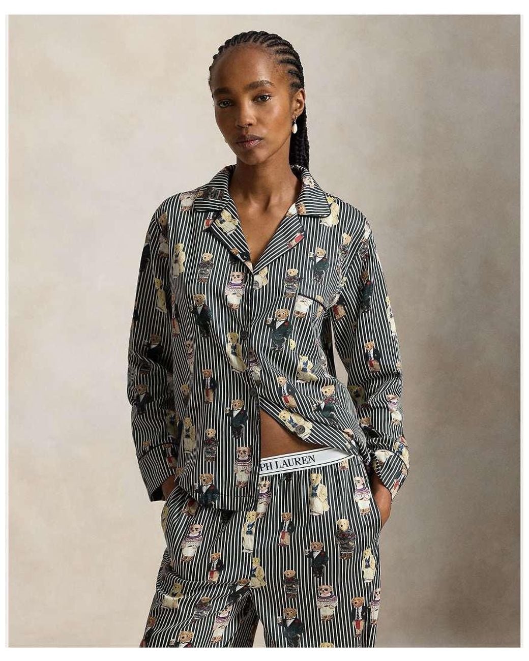 Polo Ralph Lauren Natural Bear Cotton Pyjama Set