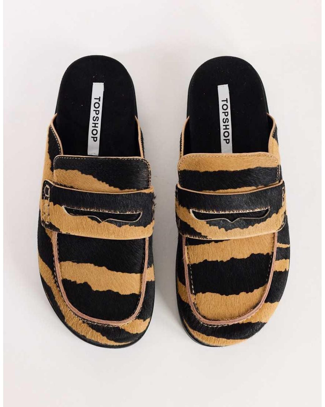 TOPSHOP Brown Addie Loafer Mule