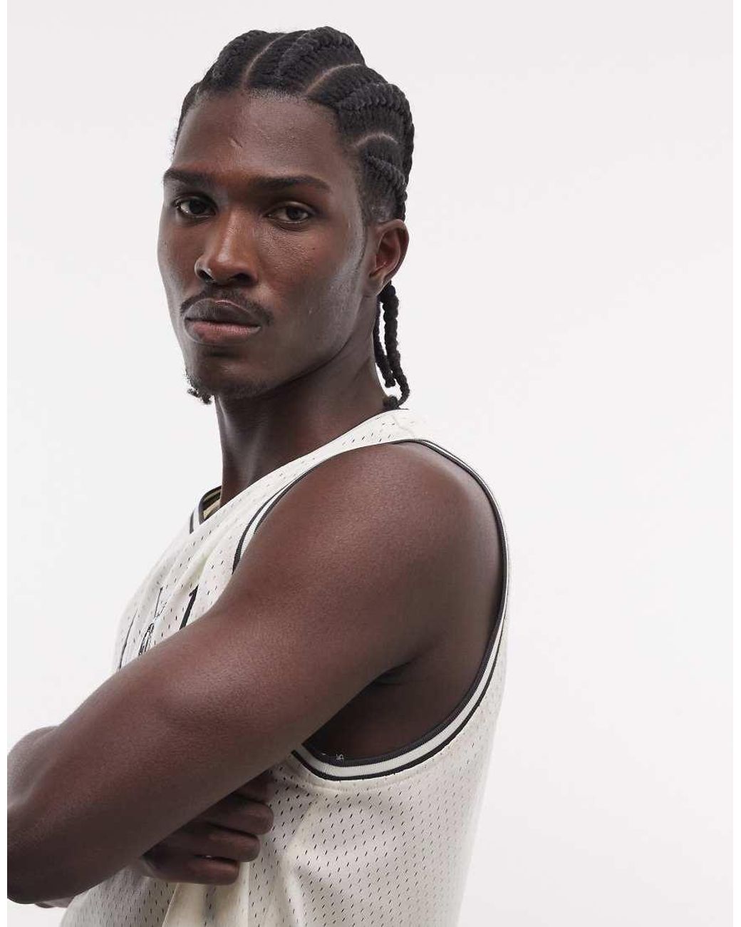 AND1 White Basketball Logo Vest for men