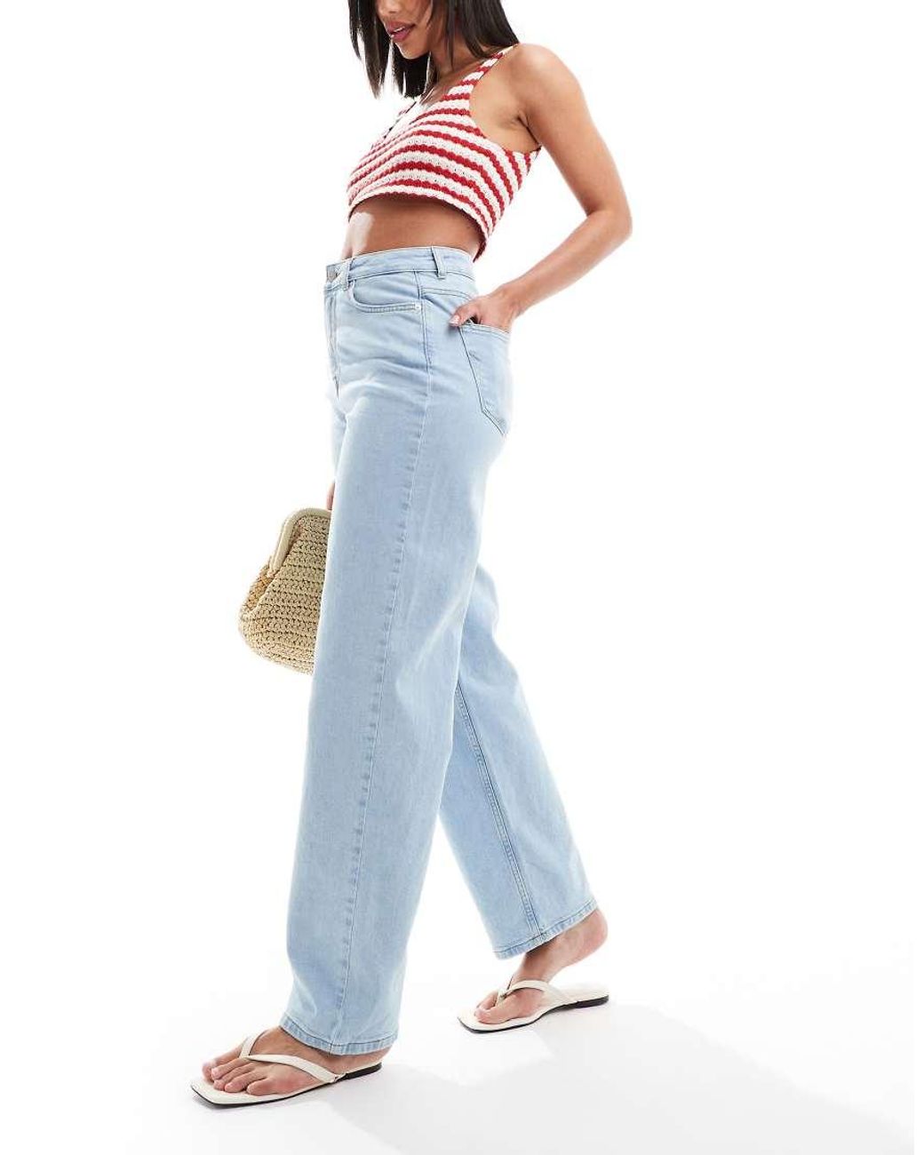 SELECTED Femme Barrel Fit Jeans in Blue Lyst UK