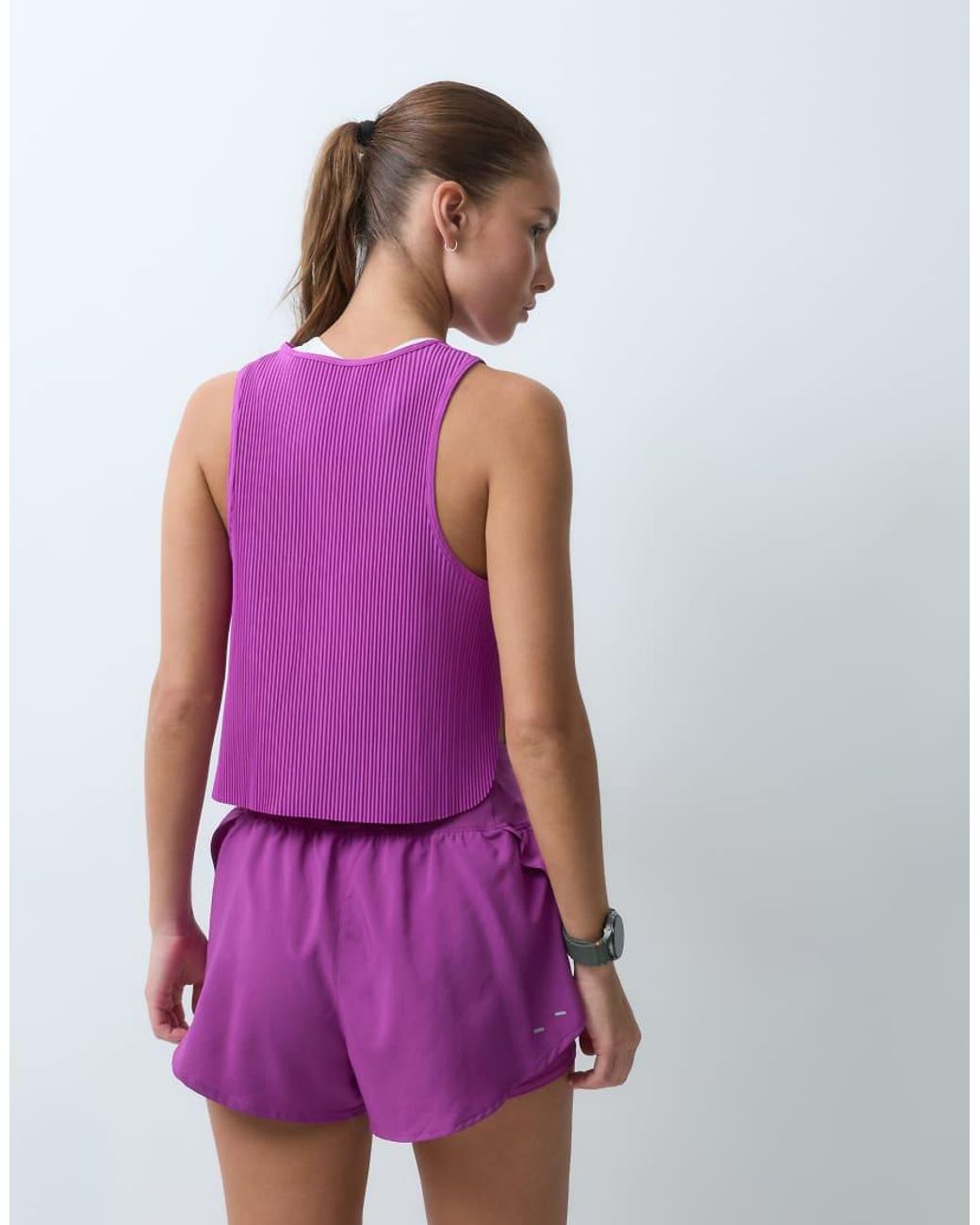 Nike Purple Aeroswift Dri-Fit Plisse Vest