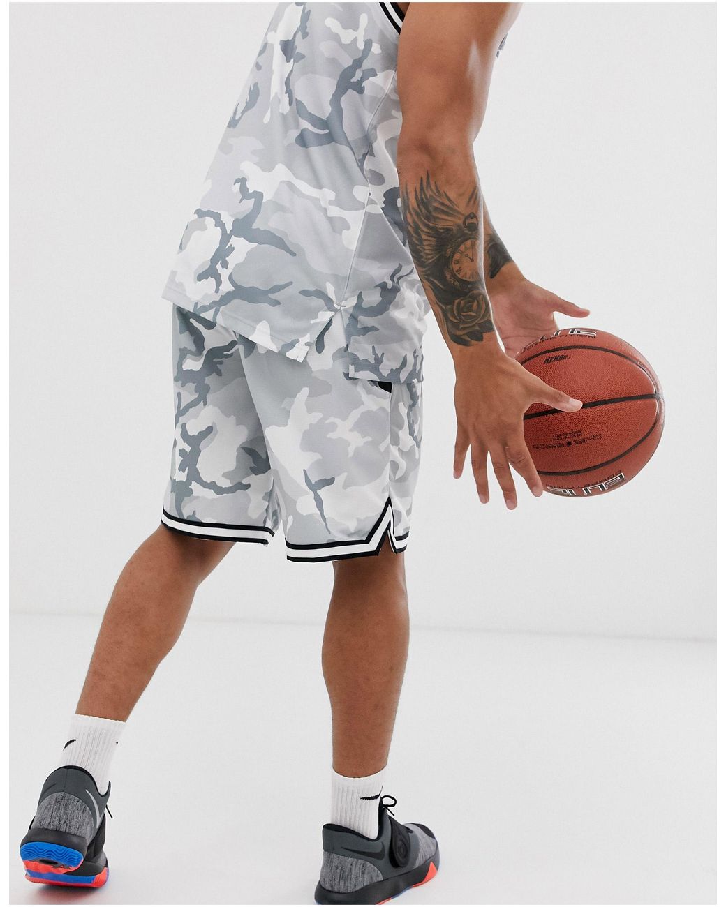Nike Basketball Dna Camo Shorts in Gray for Men | Lyst