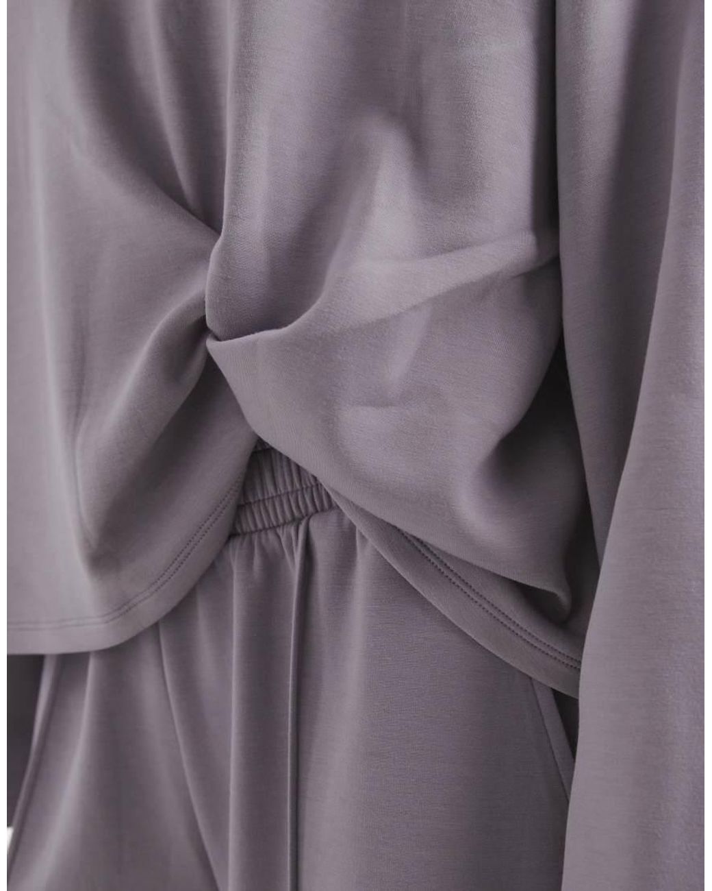 ASOS Purple Cupro Twist Front Sweatshirt