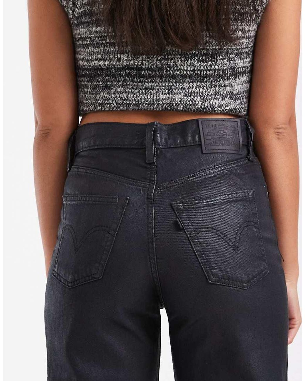 Levi's Blue Ribcage Wide Denim Jeans
