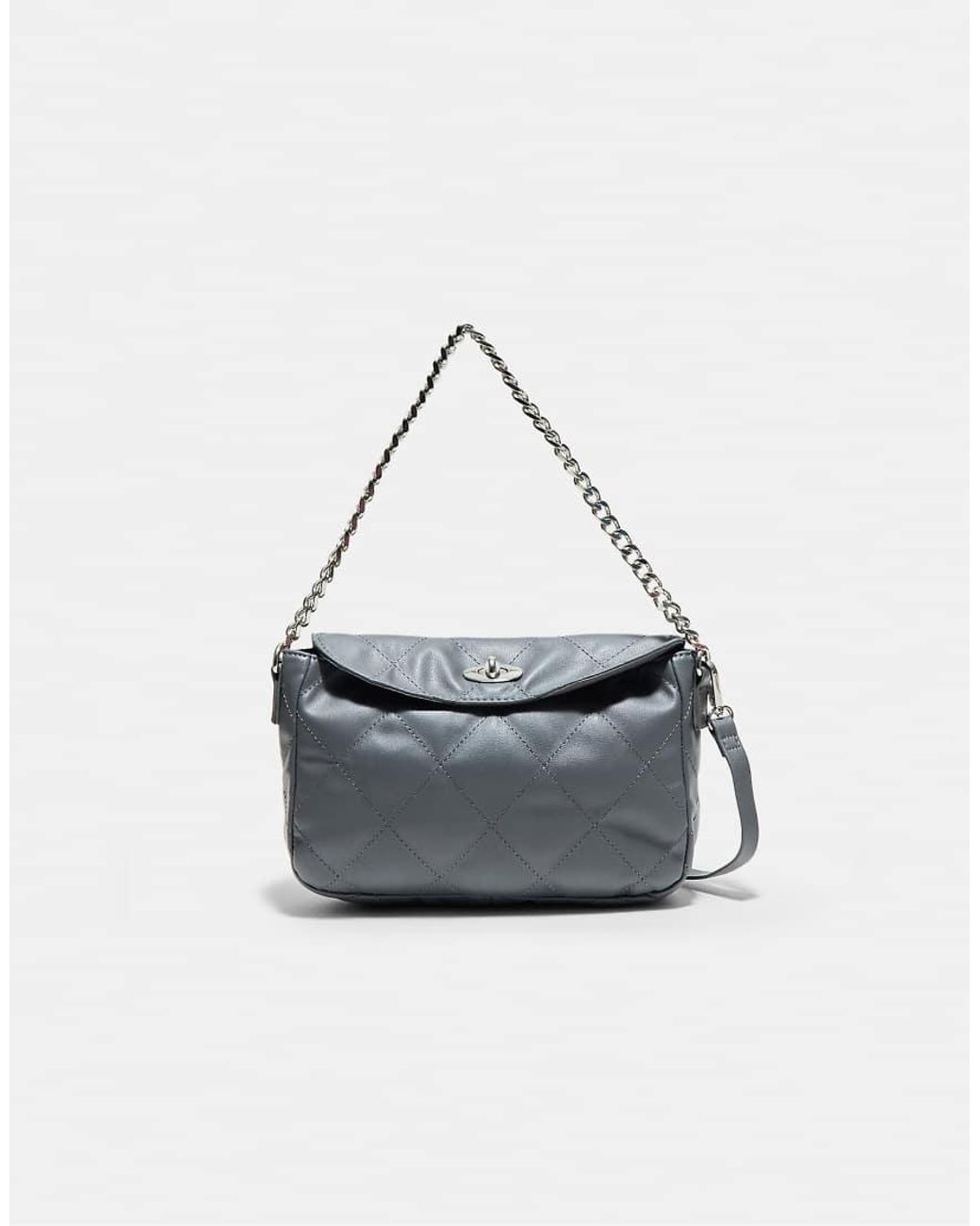 Stradivarius White Quilted Chain Shoulder Bag