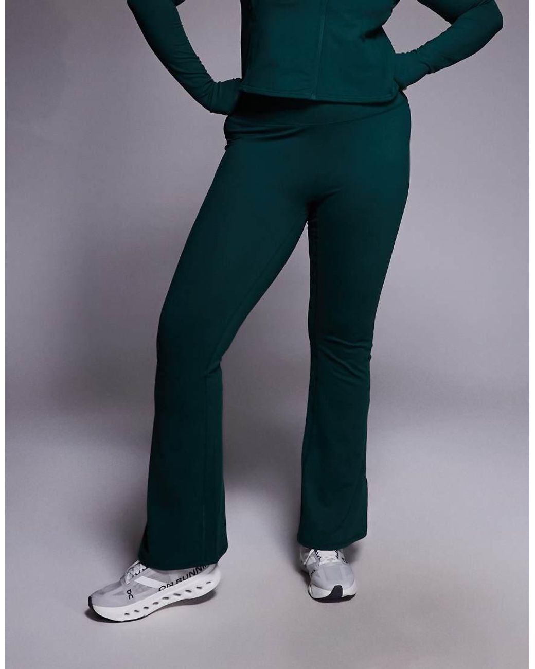 4505 Green Curve Icon High Waist Slim Kick Yoga legging