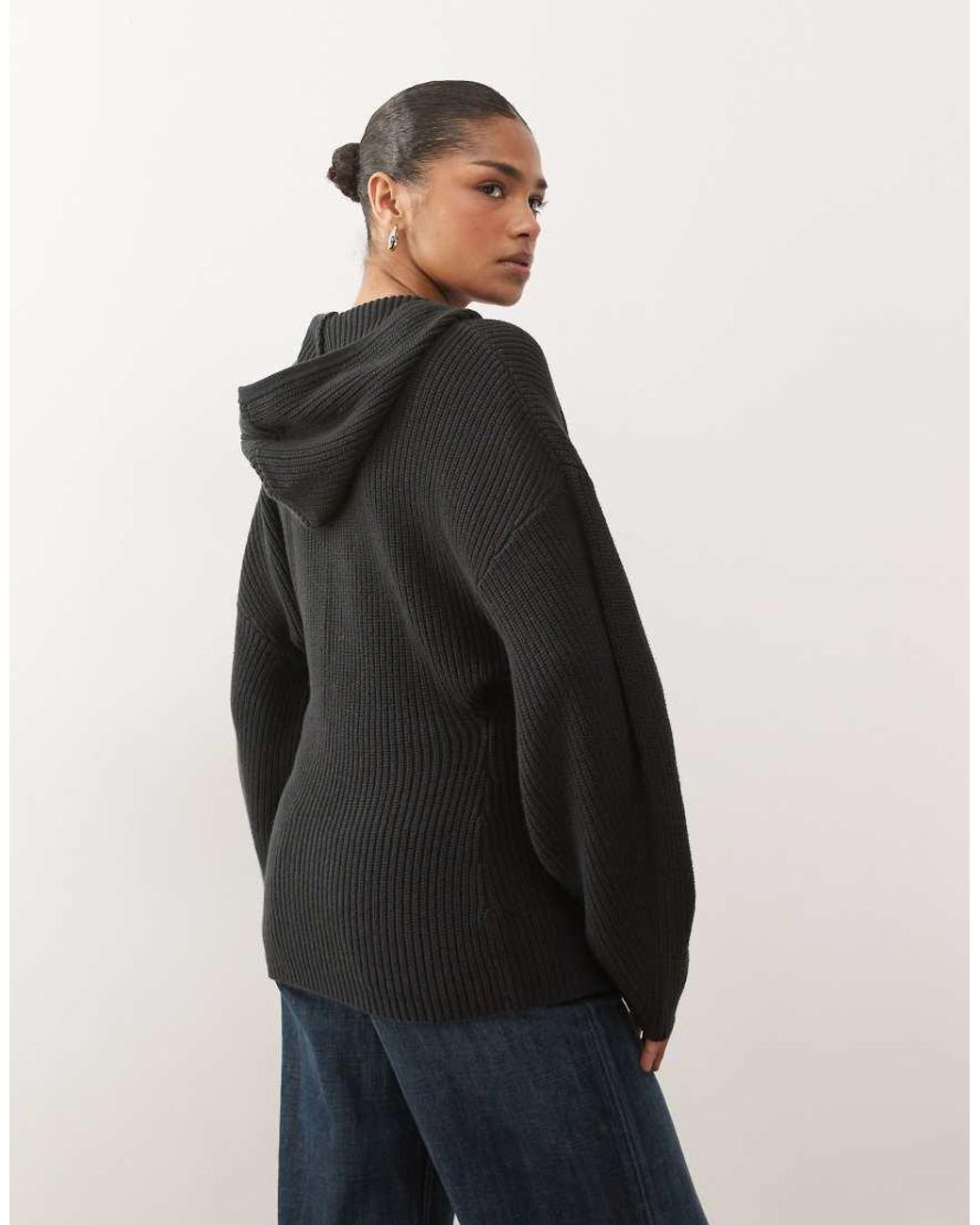 Monki Black Double Zip Cardigan