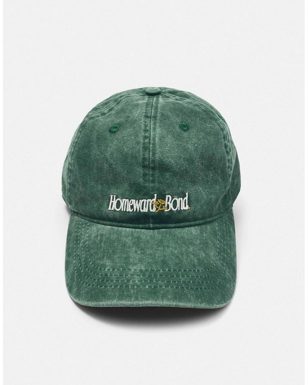 Pull&Bear Homeward bond bestickte cap in Green für Herren