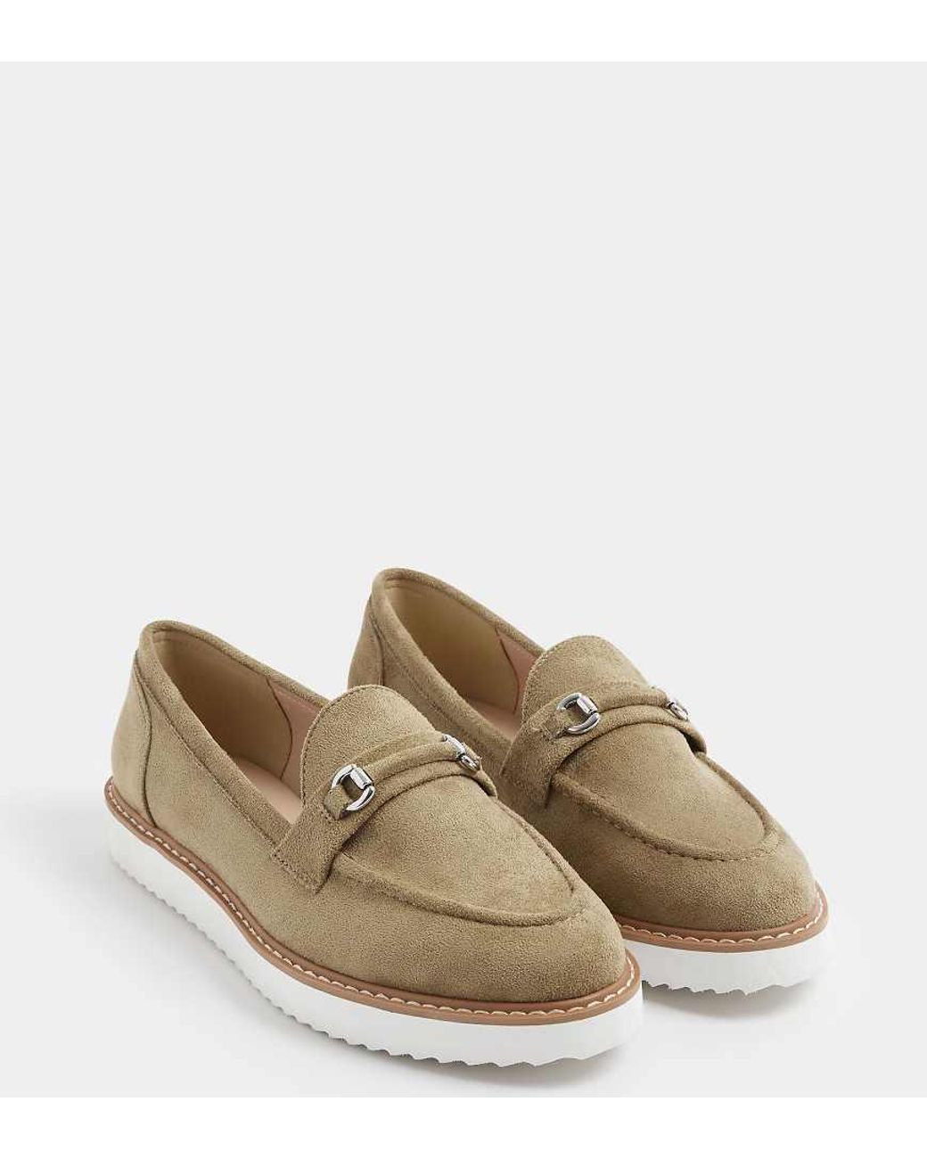 Yours Clothing Brown Faux Suede Snaffle Loafers