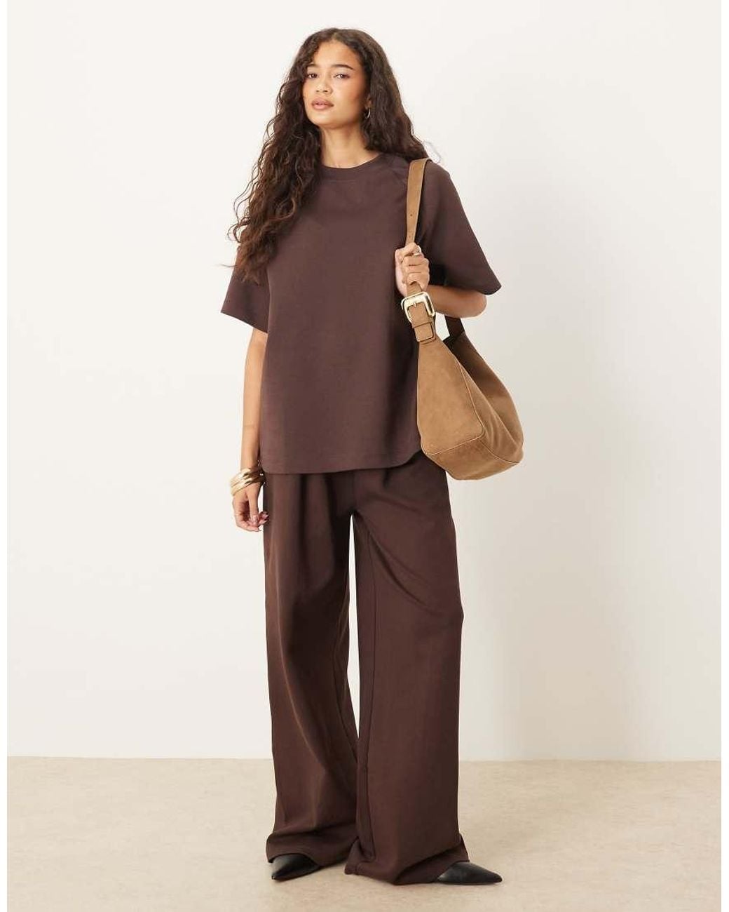 ASOS Brown Interlock Raglan T-shirt