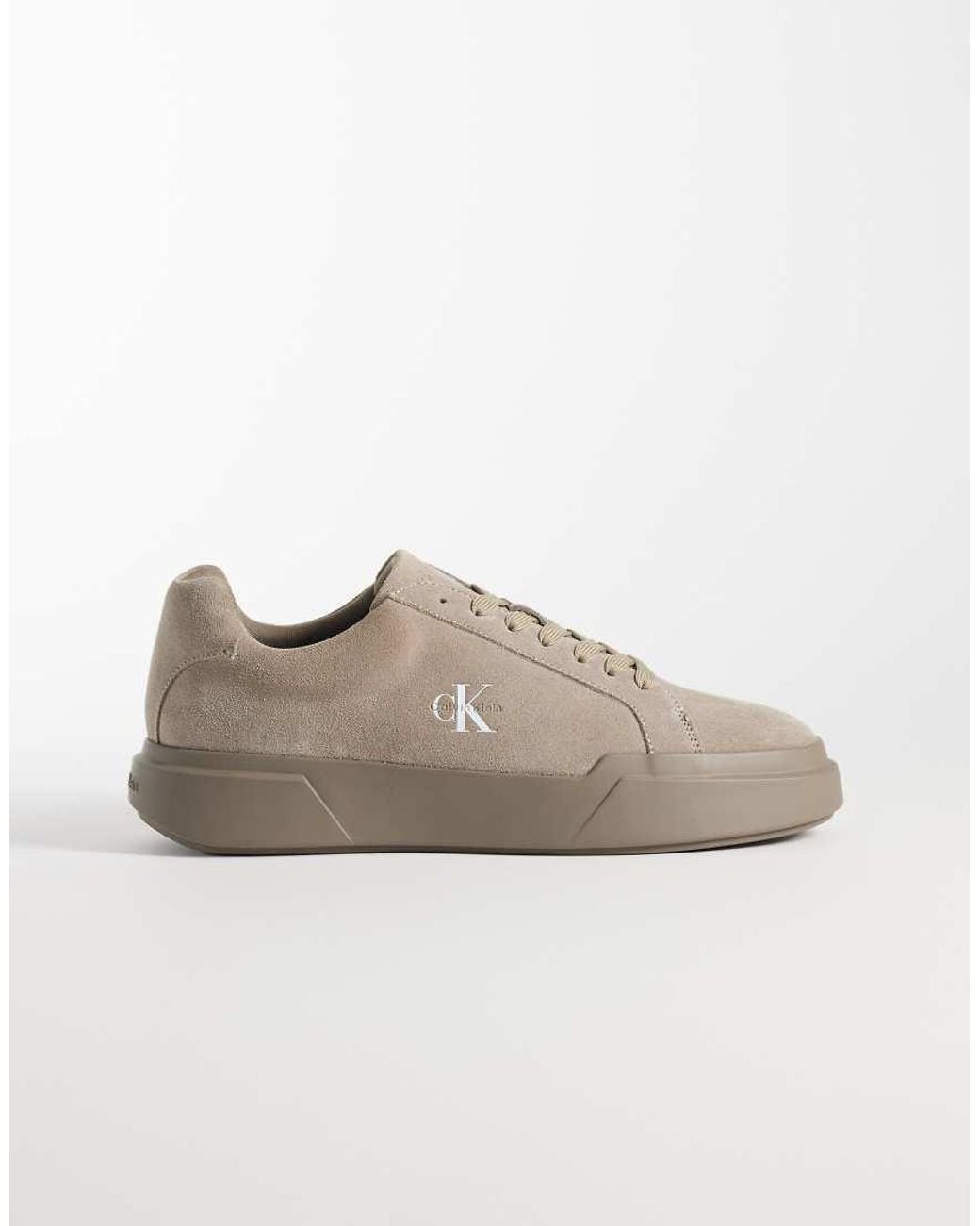 Calvin Klein Green Jeans Chunky Suede Cupsole Sneakers for men