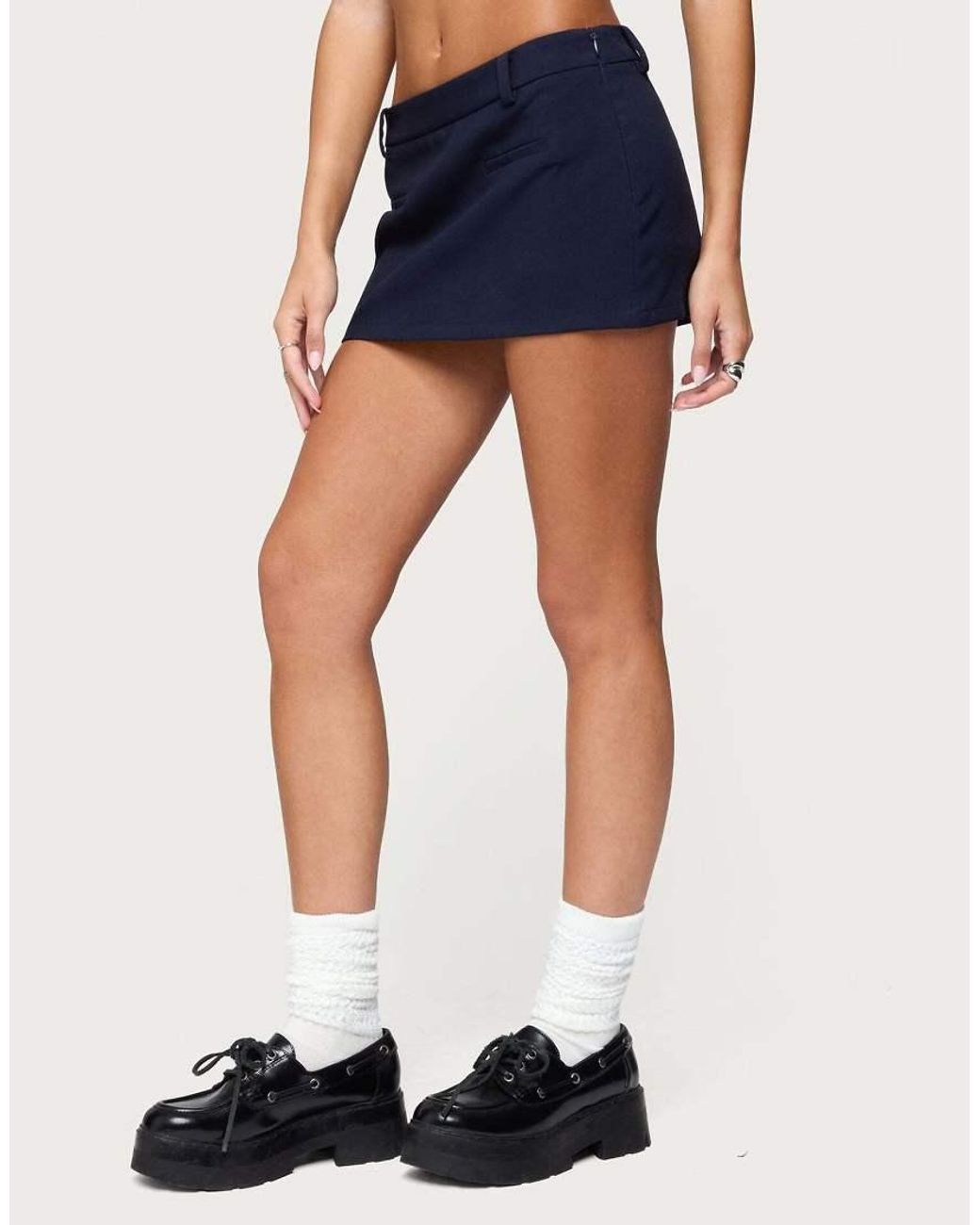 Edikted Blue Wendie Tailored Mini Skort