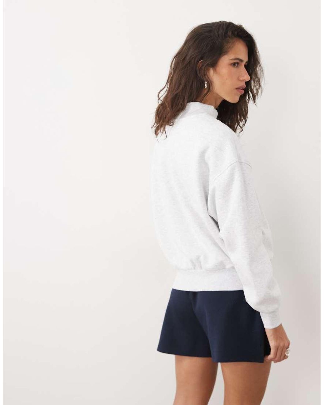 Cotton On White Smock Neck Sweatshirt