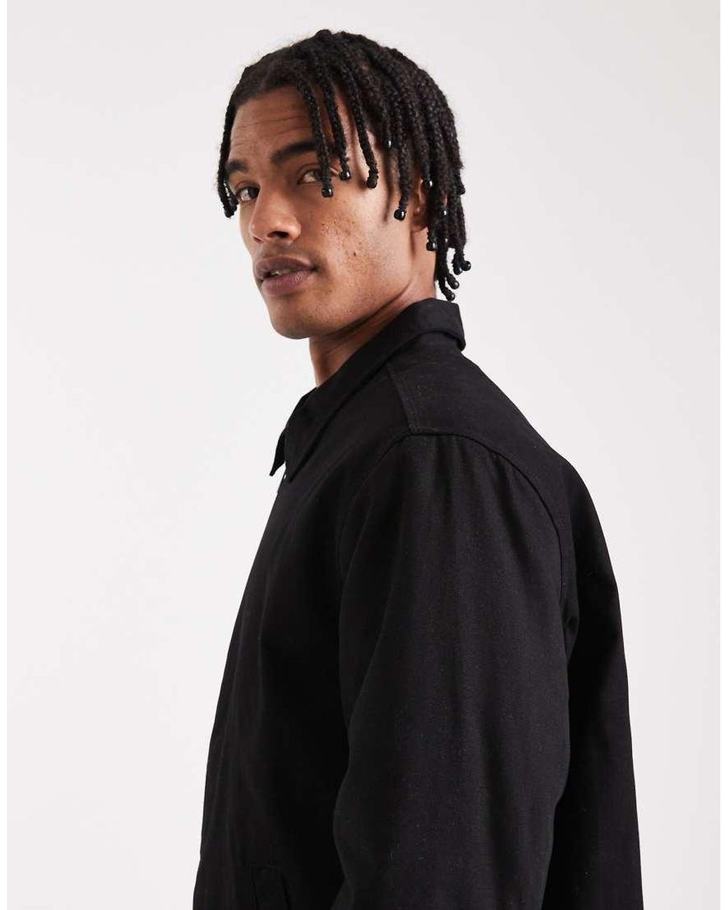 Jack & Jones Black Zip Harrington Jacket for men